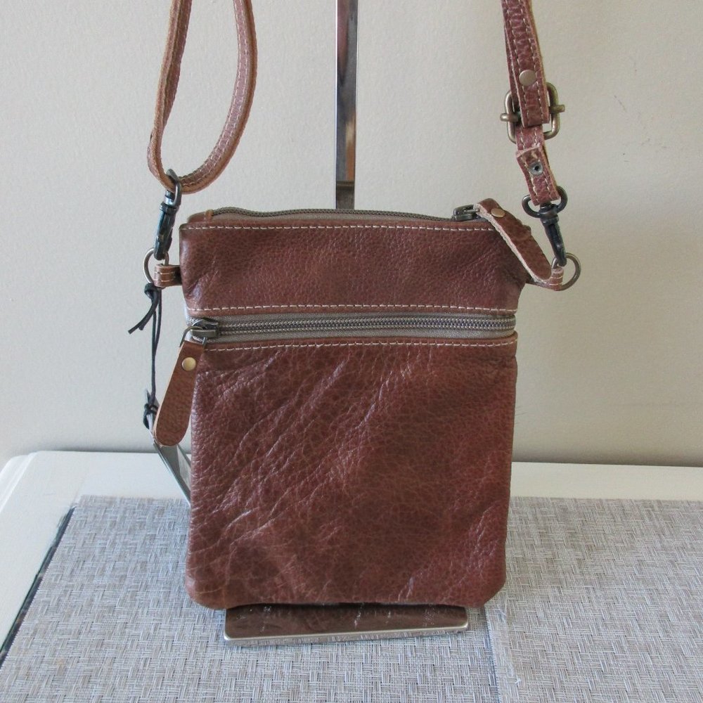 Myra Bag Brown and White Small Crossbody - Picture 2 of 2